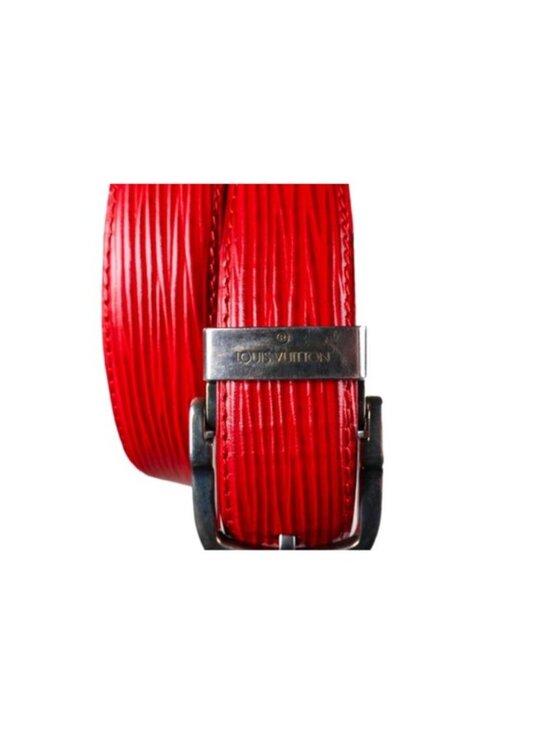 Louis Vuitton Epi Leather Ceinture Belt 85/34 Red Silver Buckle main image 5